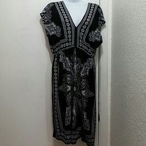 Mix & Company black and white size large dress